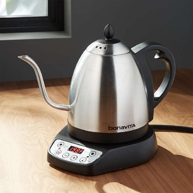 Image of electric kettle with temperature control by Bonavita